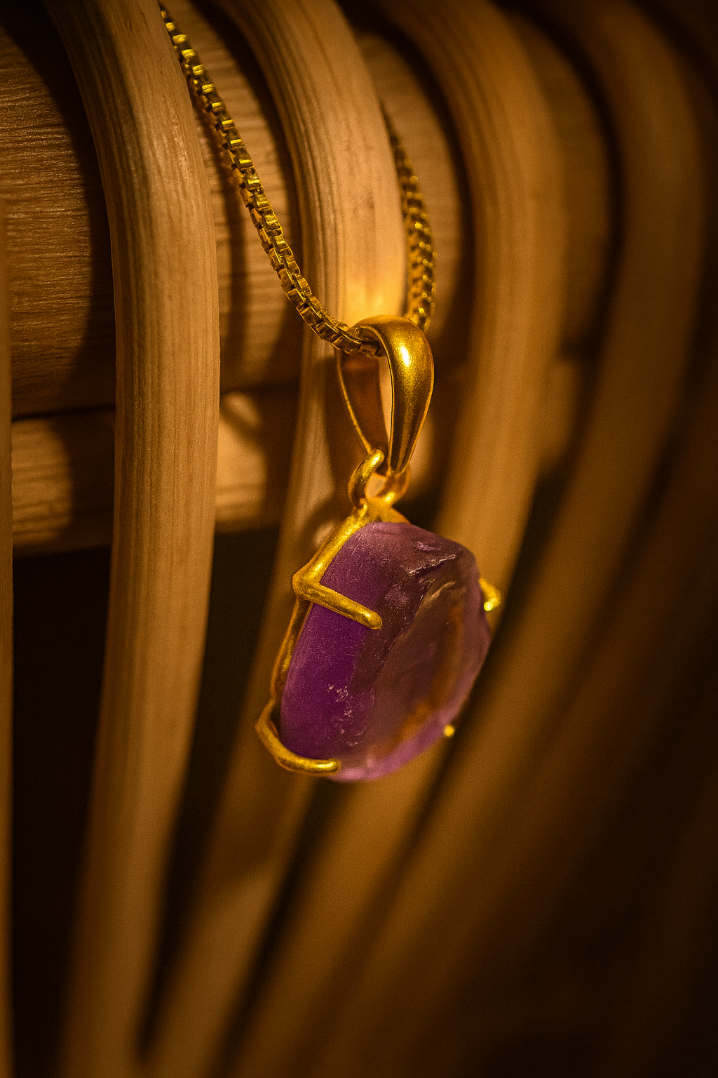 RAW AMETHYST NECKLACE – DIVINE ENERGY & INNER PEACE