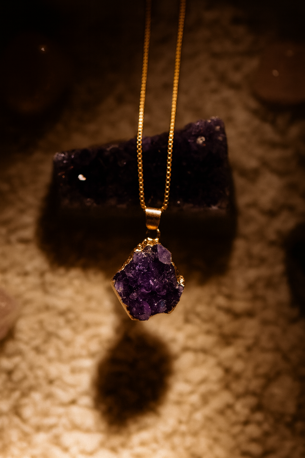 RAW AMETHYST POWER NECKLACE – FULL MOON CHARGED ENERGY