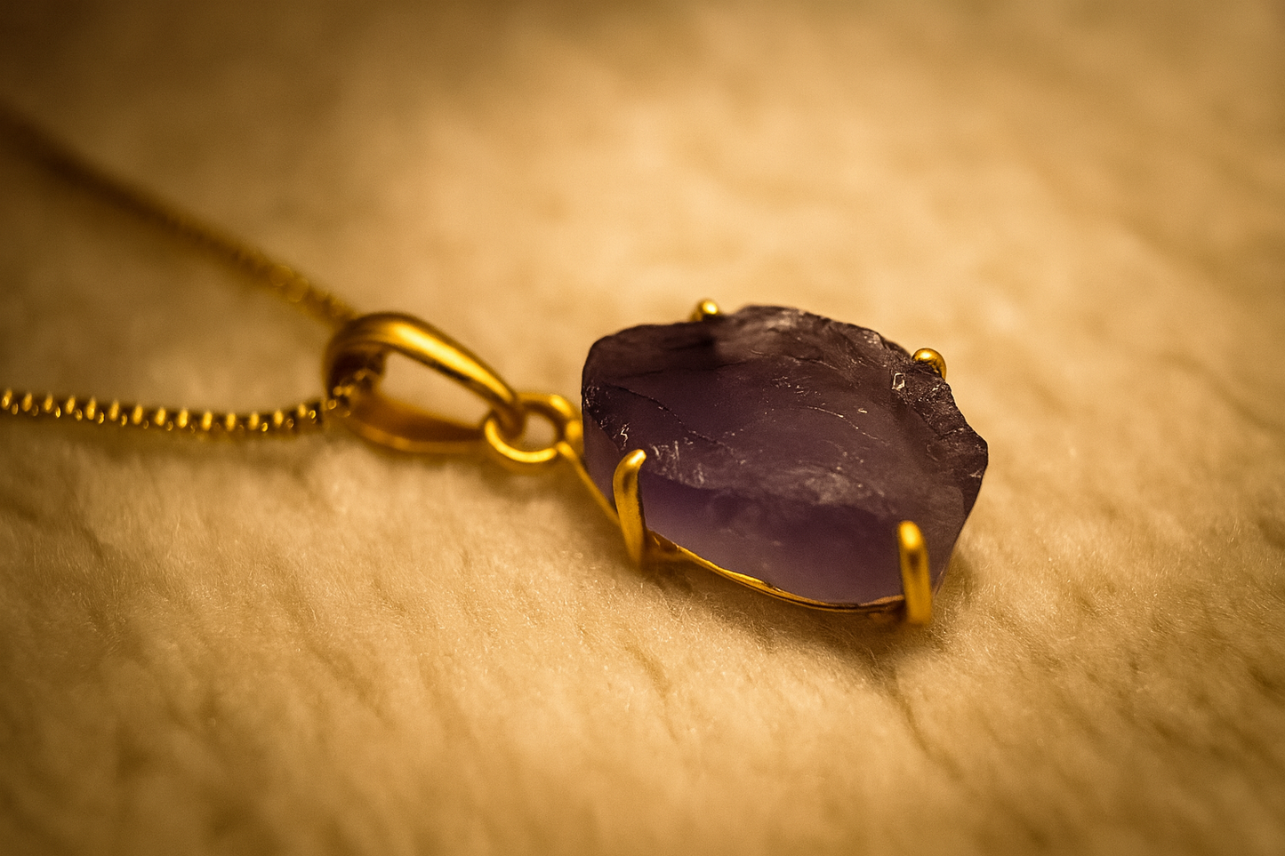 RAW AMETHYST NECKLACE – DIVINE ENERGY & INNER PEACE