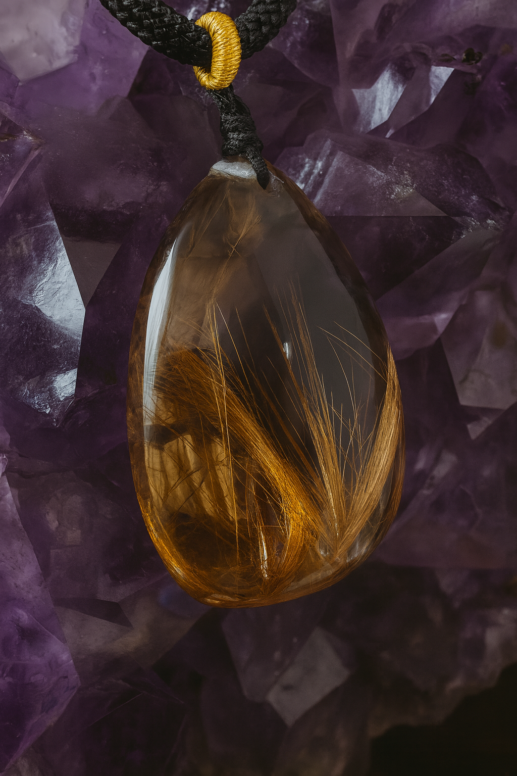 GOLDEN RUTILATED QUARTZ NECKLACE