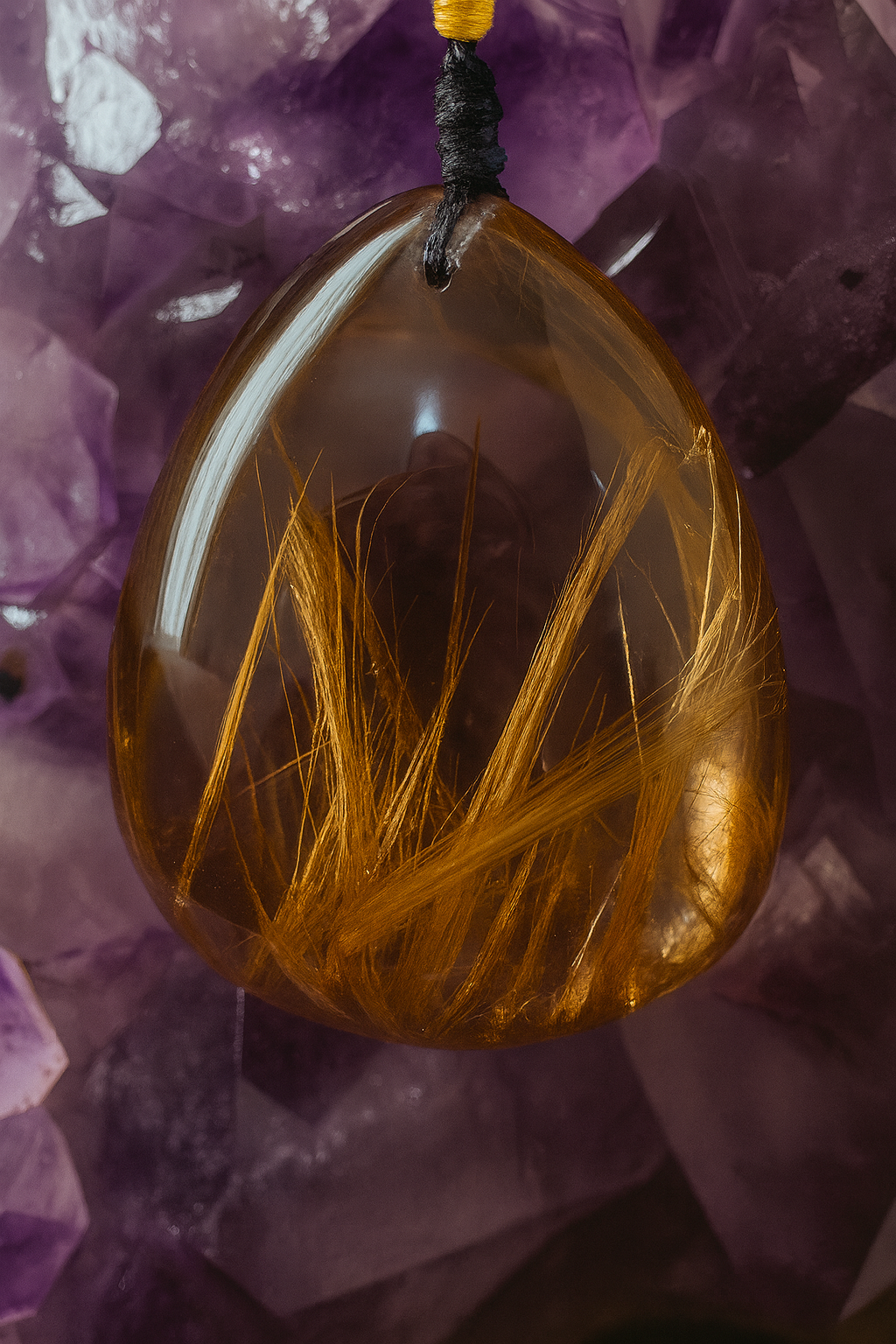GOLDEN RUTILATED QUARTZ NECKLACE