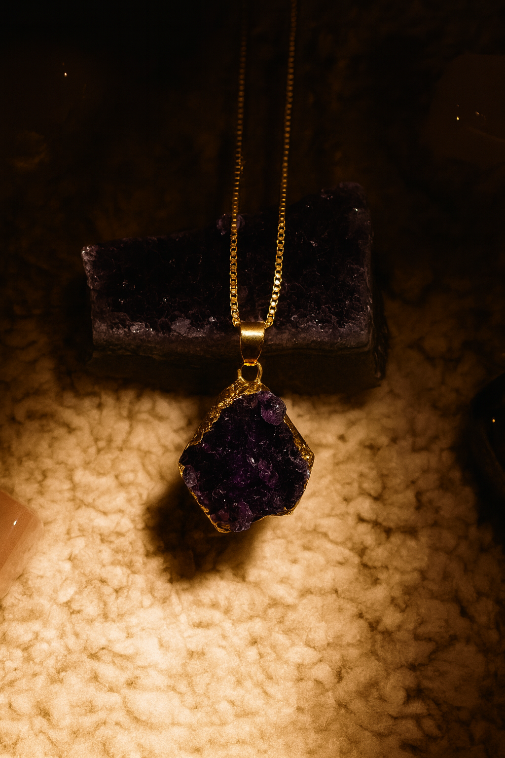 RAW AMETHYST POWER NECKLACE – FULL MOON CHARGED ENERGY