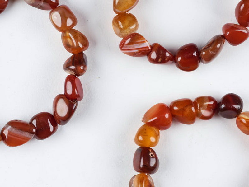 CARNELIAN TUMBLED STONE BRACELET – STONE OF COURAGE & ABUNDANCE
