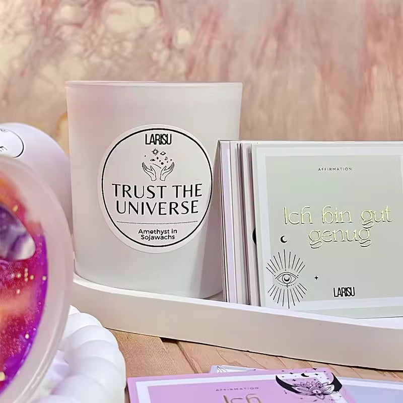 TRUST THE UNIVERSE CANDLE – AMETHYST MANIFESTATION ENERGY
