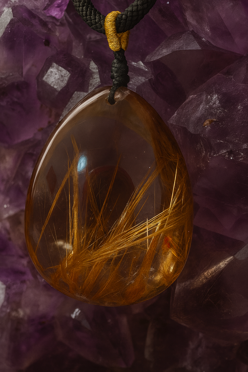 GOLDEN RUTILATED QUARTZ NECKLACE