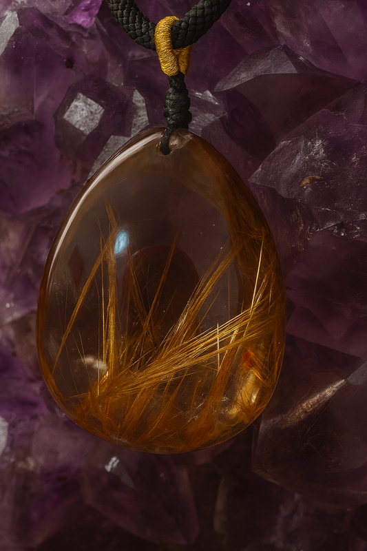 GOLDEN RUTILATED QUARTZ NECKLACE