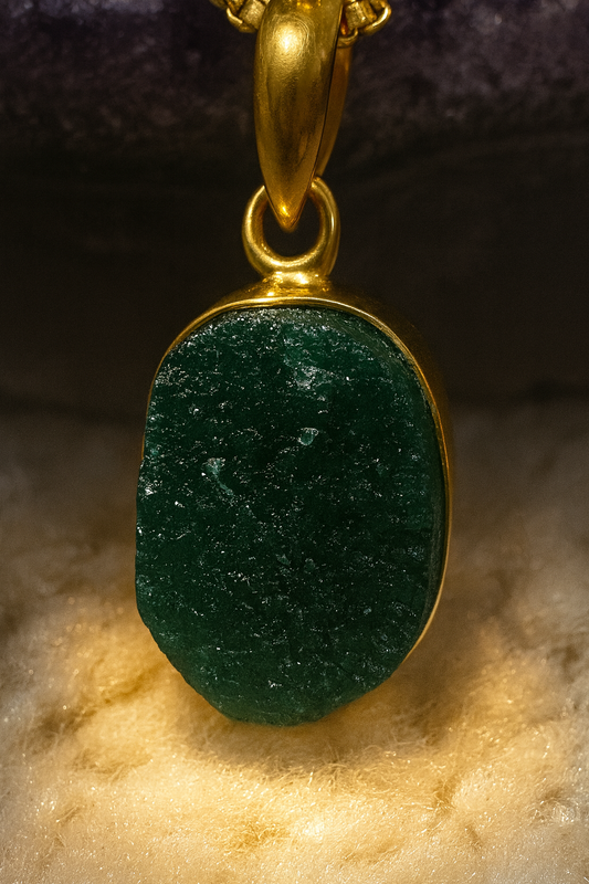 RAW GREEN AVENTURINE POWER NECKLACE