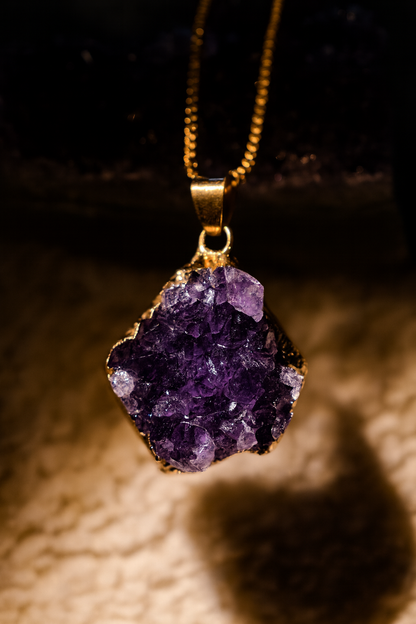 RAW AMETHYST POWER NECKLACE – FULL MOON CHARGED ENERGY
