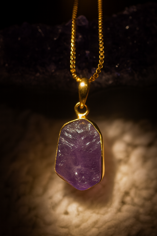 RAW AMETHYST NECKLACE – SPIRITUAL HEALING & DIVINE ENERGY