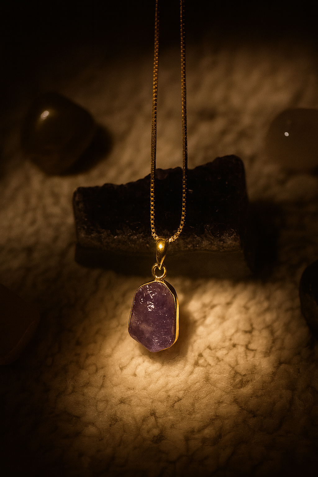 RAW AMETHYST NECKLACE – SPIRITUAL HEALING & DIVINE ENERGY