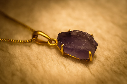 RAW AMETHYST NECKLACE – DIVINE ENERGY & INNER PEACE