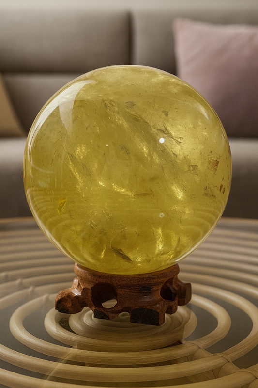The Stone of Abundance- Natural Citrine Sphere