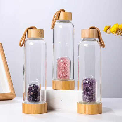 CRYSTAL INFUSED WATER BOTTLE- BALANCE, ENERGY &  WELLNESS