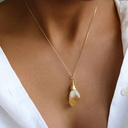 CITRINE BIRTHSTONE PENDANT – STONE OF ABUNDANCE & JOY